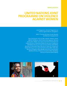 Bangladesh  United nations Joint Programme on Violence against Women Joint Programme: UN Joint Programme on