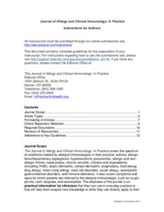 Academia / Documents / Academic literature / Academic publishing / Peer review / Scientific method / Manuscript / Uniform Requirements for Manuscripts Submitted to Biomedical Journals / Allergy / Publishing / Bibliography / Medicine