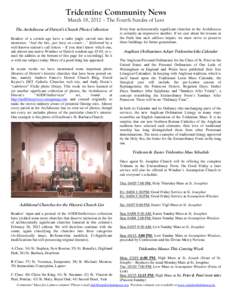 Tridentine Community News March 18, 2012 – The Fourth Sunday of Lent The Archdiocese of Detroit’s Church Photo Collection Readers of a certain age have a radio jingle carved into their memories: “And the hits...jus