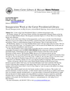 Rosalynn Carter / Carter / We Can Have Peace in the Holy Land / Presidential library / Jimmy Carter / Georgia / United States