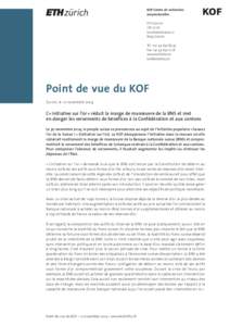 KOF Centre de recherches conjoncturelles ETH Zurich LEE G 116 Leonhardstrasse[removed]Zurich