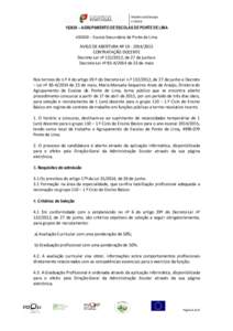 Ministério da Educação e Ciência – AGRUPAMENTO DE ESCOLAS DE PONTE DE LIMA – Escola Secundária de Ponte de Lima