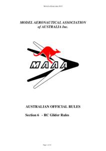 Australian Rules S6 Glider 2013