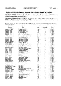 STAINER & BELL  INFORMATION SHEET