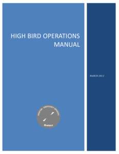 HIGH BIRD OPERATIONS MANUAL - March 2012