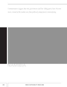 Namibia / Republics / The Namibian / Katutura / Media development / The Media Institute of Southern Africa / One Africa Television / Independent media / Community radio / Africa / Khomas Region / Political geography
