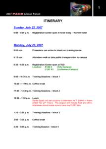 Microsoft WordPACE Annual Forum Printed Itinerary.doc