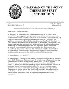 CHAIRMAN OF THE JOINT CHIEFS OF STAFF INSTRUCTION J-3 DISTRIBUTION: A, B, C