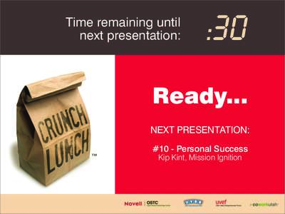 Time remaining until next presentation: :30  Ready...