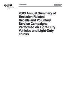 Air and Radiation  EPA420-B[removed]December[removed]Annual Summary of