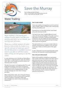 Fact sheet 23 Water Trading.indd