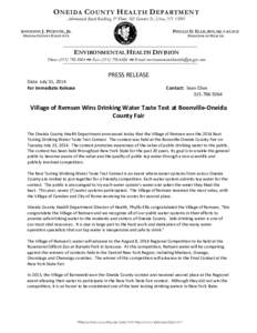 Water industry / Oneida County /  New York / Oneida / Public water system / Union Station / Water / Drinking water / Remsen /  New York / Geography of New York / Utica–Rome metropolitan area / New York