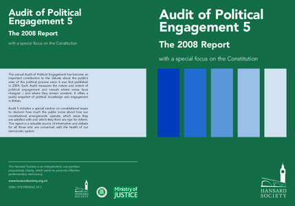 Audit of Political Engagement[removed]The 5th Report The 2008