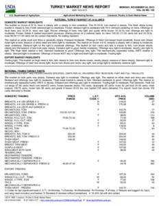 TURKEY MARKET NEWS REPORT ISSN[removed]U.S. Department of Agriculture Agricultural Marketing Service