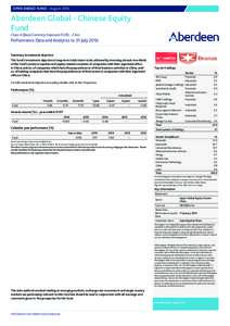 OPEN ENDED FUND – AugustAberdeen Global - Chinese Equity Fund Class A (Base Currency Exposure EUR) - 2 Acc