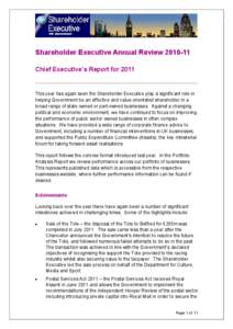 Shareholder Executive Annual Review[removed]