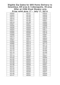 IKEA / Jardine Matheson Group / ZIP code / Columbus /  Ohio / Indianapolis / Columbus /  Indiana / Columbus /  Georgia / Chester /  Pennsylvania / Chester / Geography of the United States / National Road / Geography of Indiana