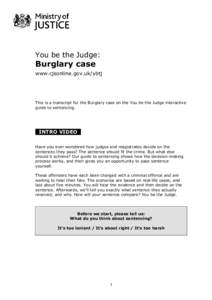 You be the Judge: burglary case transcript