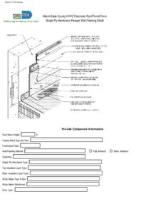 Single Ply Wall Flashing  Miami-Dade County HVHZ Electronic Roof Permit Form Single Ply Membrane Parapet Wall Flashing Detail  Provide Component Information