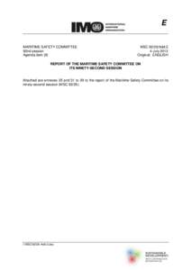 E MARITIME SAFETY COMMITTEE 92nd session Agenda item 26  MSC[removed]Add.2