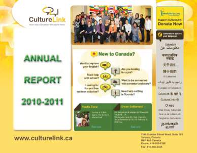 www.culturelink.ca[removed]Dundas Street West, Suite 301 Toronto, Ontario M6P 4A9 Canada Phone: [removed]
