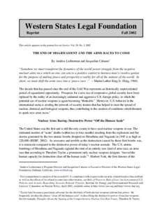 Western States Legal Foundation Reprint FallThis article appears in the journal Social Justice Vol. 29, No. 3, 2002