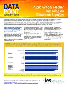 Public School Teacher Spending on Classroom Supplies