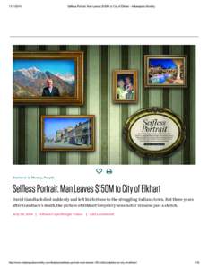 Selfless Portrait: Man Leaves $150M to City of Elkhart - Indianapolis Monthly   Business & Money, People
