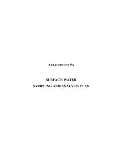 ATTACHMENT 9A  SURFACE WATER SAMPLING AND ANALYSIS PLAN  Utah Test and Training Range