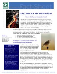 Emission standards / Air pollution / Corporate Average Fuel Economy / Climate change mitigation / Fuel economy in automobiles / Joseph J. Romm / United States Environmental Protection Agency / Clean Air Act / California Air Resources Board / Environment / Energy in the United States / United States