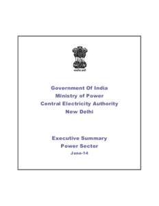 Government Of India Ministry of Power Central Electricity Authority New Delhi  Executive Summary