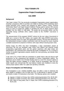 Tully Cogeneration Report July 2009