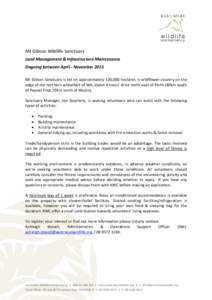 Microsoft Word - Mt Gibson - Land Management & Sanctuary Maintenance[removed]Ongoing).docx