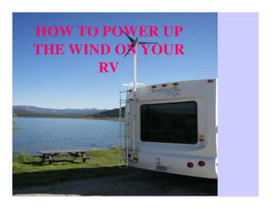 HOW TO POWER UP THE WIND ON YOUR RV Introduction