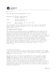 Anderson v. Mt. Clemens Pottery Co. / IBP /  Inc. v Alvarez / United Mine Workers of America / Fair Labor Standards Act / Tennessee Coal /  Iron & Railroad Co. v. Muscoda Local No. 123 / De minimis / Eminent domain / Law / Case law / Employment compensation