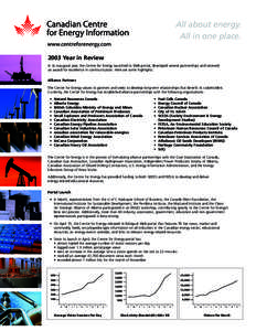 Economy of Canada / Athabasca oil sands / Alberta Energy / Wind power in Canada / Energy industry / Energy policy of Canada / Canadian Association of Petroleum Producers / Canada / Petroleum production in Canada / Energy / Energy economics / Energy development