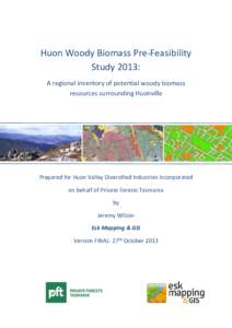 Huon Woody Biomass Pre-Feasibility Study 2013
