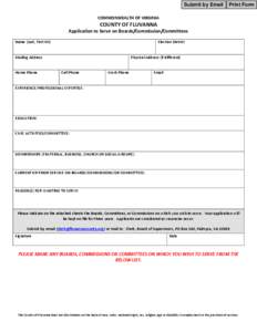 Submit by Email  Print Form COMMONWEALTH OF VIRGINIA
