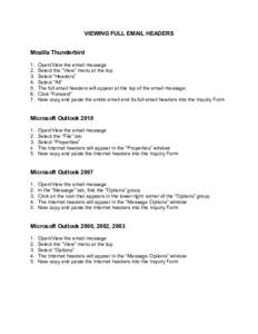 Microsoft Word - How to view email headers.doc