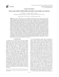 Geochimica et Cosmochimica Acta, Vol. 65, No. 14, pp. 2219 –2230, 2001 Copyright © 2001 Elsevier Science Ltd Printed in the USA. All rights reserved[removed] $20.00 ⫹ .00  Pergamon