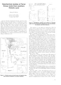 Geochemical studies of Ferrar Group rocks from southern Victoria Land Steolrg,Dric sections and variat ions of selected erajoe ele,eeets of Kirkpatrick Basalt in the ereo between the