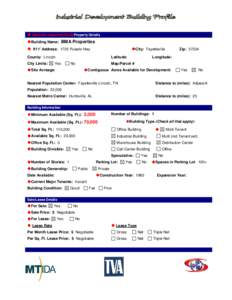 Available Industrial Site Profile