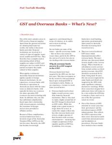 Microsoft Word - Article - GST and Overseas Banks...Whats New - Dec 2013