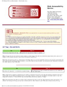 OSU Minimum Web Accessibility Standards. -- Printer-friendly version.