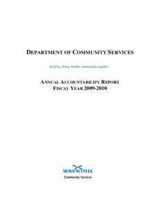 DEPARTMENT OF COMMUNITY SERVICES ANNUAL ACCOUNTABILITY REPORT  FISCAL YEAR[removed]