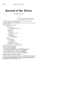 1068  JOURNAL OF THE HOUSE Journal of the House SEVENTIETH DAY