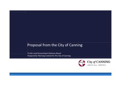 Proposal from the City of Canning