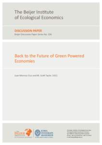 The Beijer Institute of Ecological Economics DISCUSSION PAPER Beijer Discussion Paper Series No. 236
