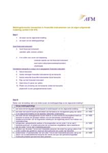 Meldingsformulier transacties in financiële instrumenten van de eigen uitgevende instelling (artikel 5:60 Wft) Deel I 1.  de naam van de uitgevende instelling