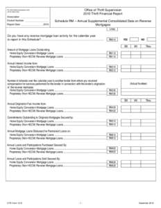 Office of Thrift Supervision 2010 Thrift Financial Report For informational purposes only: not for data entry